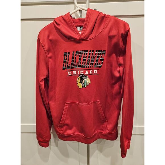 Chicago Blackhawks Hoodie Youth XL Red NHL Hockey Pullover Sweatshirt - Picture 1 of 4